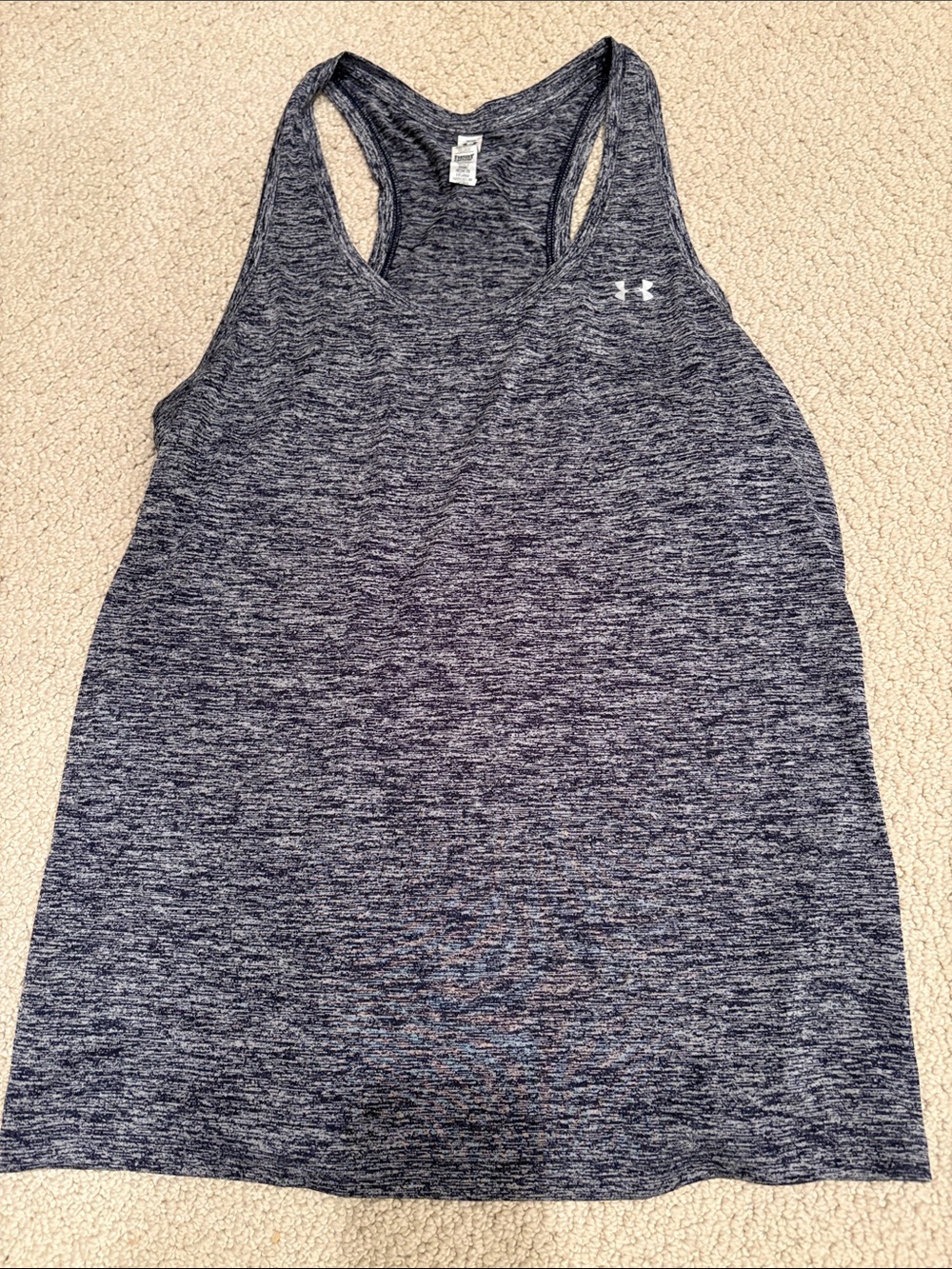 Under Armour Women's Heathered Dark Blue Racerback Tank